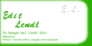 edit lendl business card